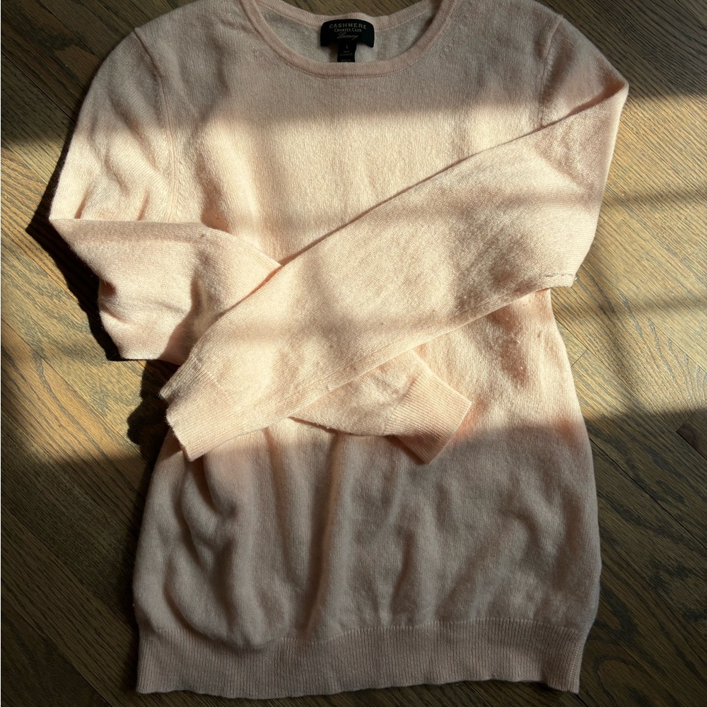 Charter Club Pale Pink Crewneck Sweater